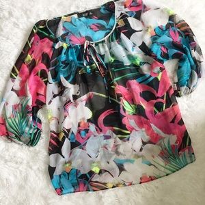 Ana Sheer Floral 🌴 Top